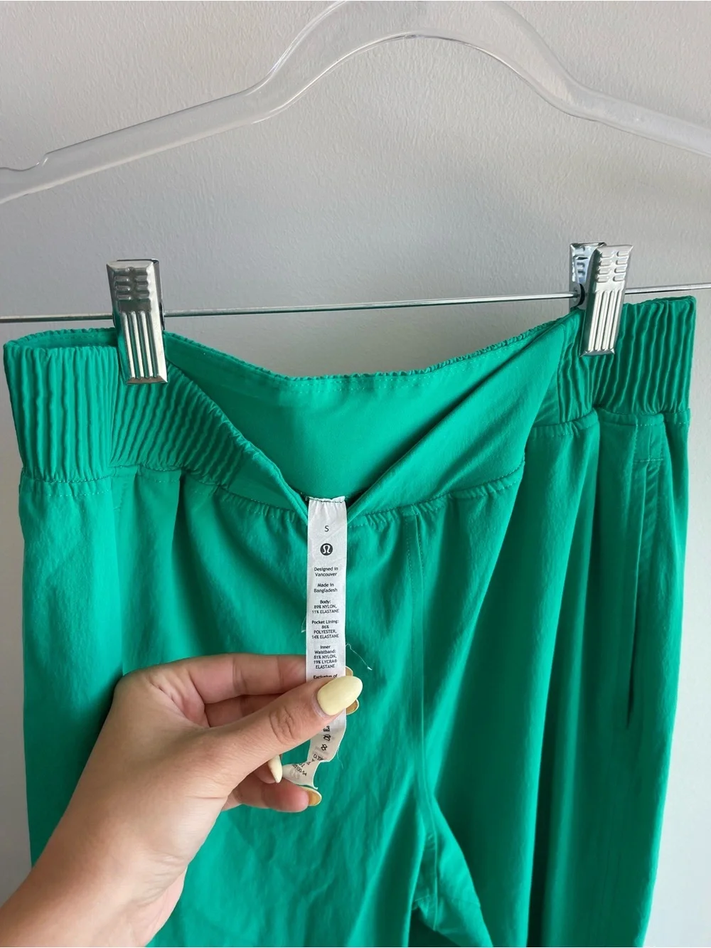 Lululemon Wide Leg Stretch Woven Green Pants High Rise